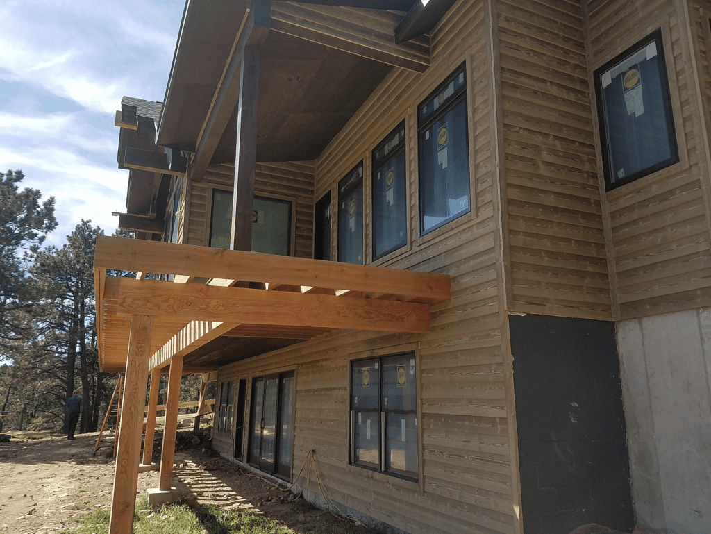 Weather Tite Exteriors Mesa AZ two tone siding, deck build, pella window