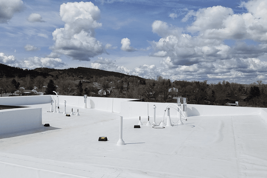 Commercial flat roof membrane prep Mesa AZ weather tite exteriors